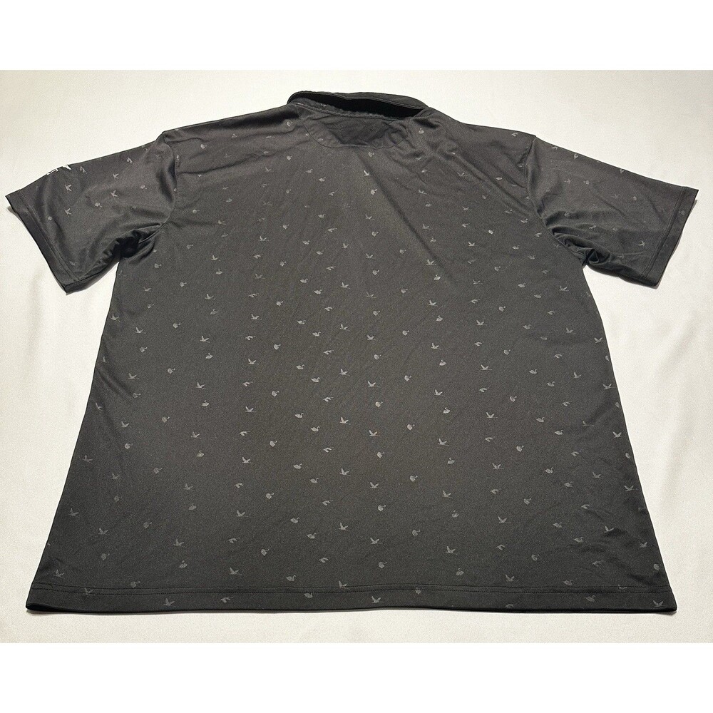 Swannies Golf Polo Shirt Performance Swan Bird All Over Print Eagle Crest Logo - Picture 5 of 9